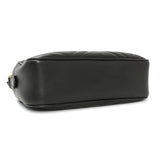Gucci Black Calfskin Matelasse Small GG Marmont Chain Shoulder Bag Handbags Gucci