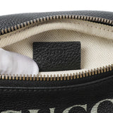 Gucci Black Grained Calfskin Small Logo Belt Bag Handbags Gucci