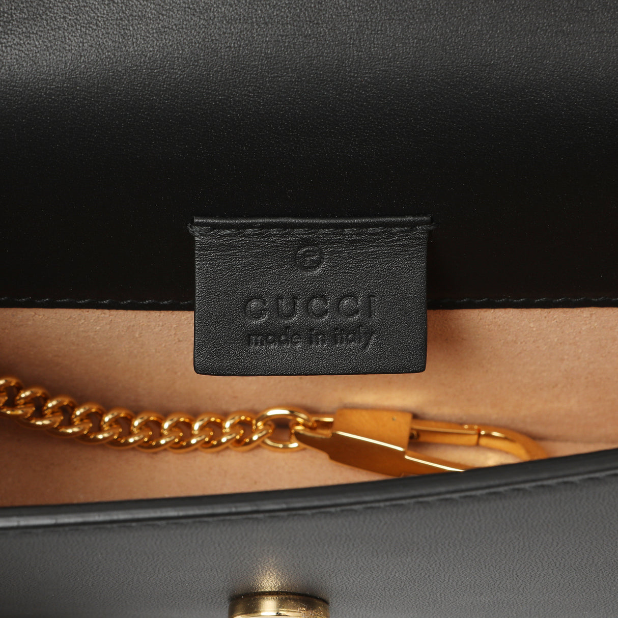 Gucci Black Calfskin Super Mini Sylvie Chain Bag