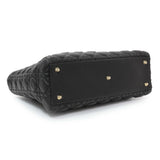 Christian Dior Black Grained Calfskin Cannage Large Supple Lady Dior Bag Handbags Christian Dior