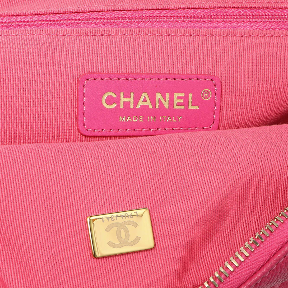 Chanel Quilted Pink Caviar Chain Melody Backpack