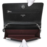 Chanel Black Quilted Caviar Wallet on Chain