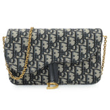 Christian Dior Oblique Saddle Pouch with Chain Handbags Christian Dior