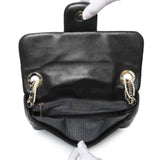 Chanel Black Lambskin Quilted Medium Westminster Pearl Flap Handbags Chanel