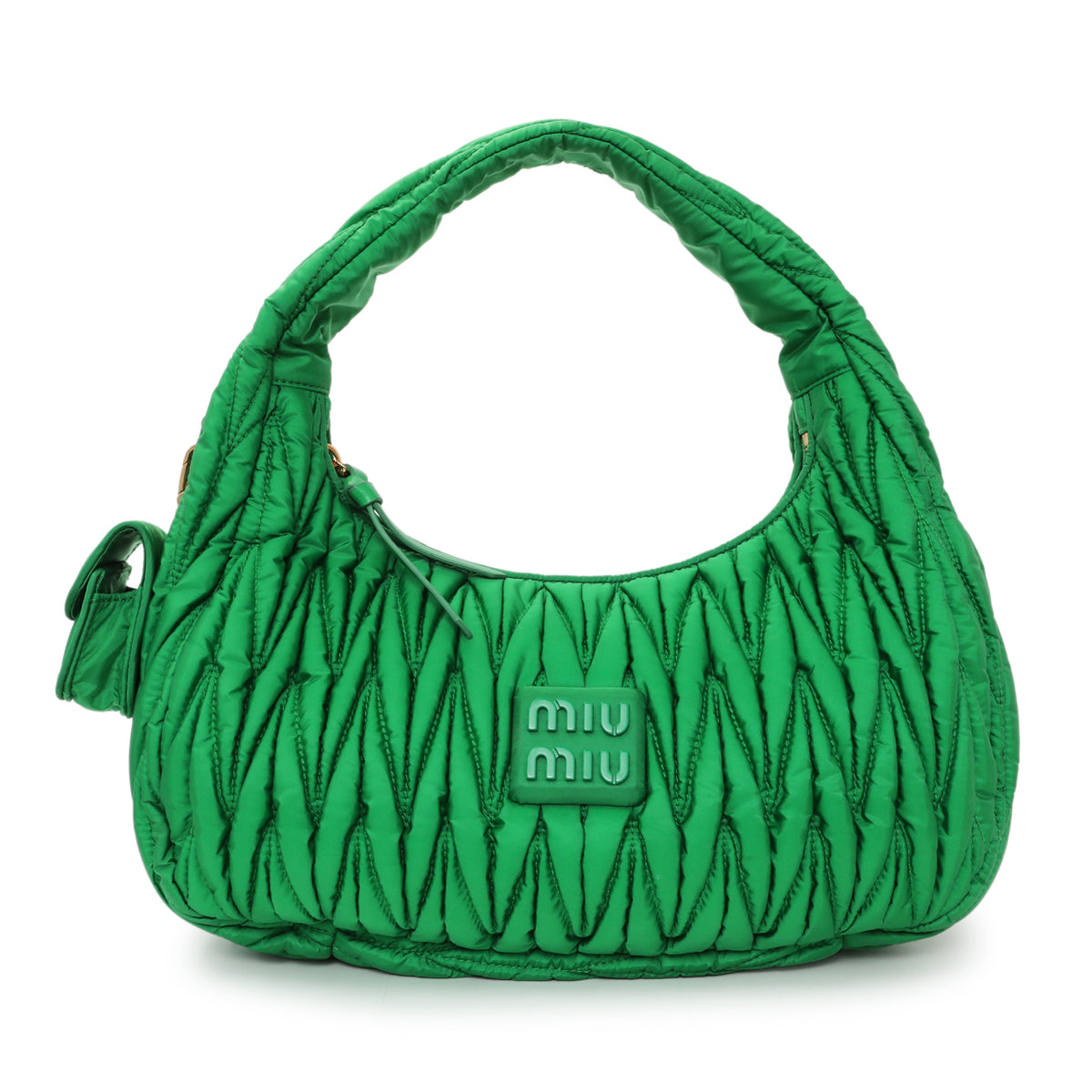 Miumiu Green Wander Matelasse Hobo Bag Handbags Miu Miu