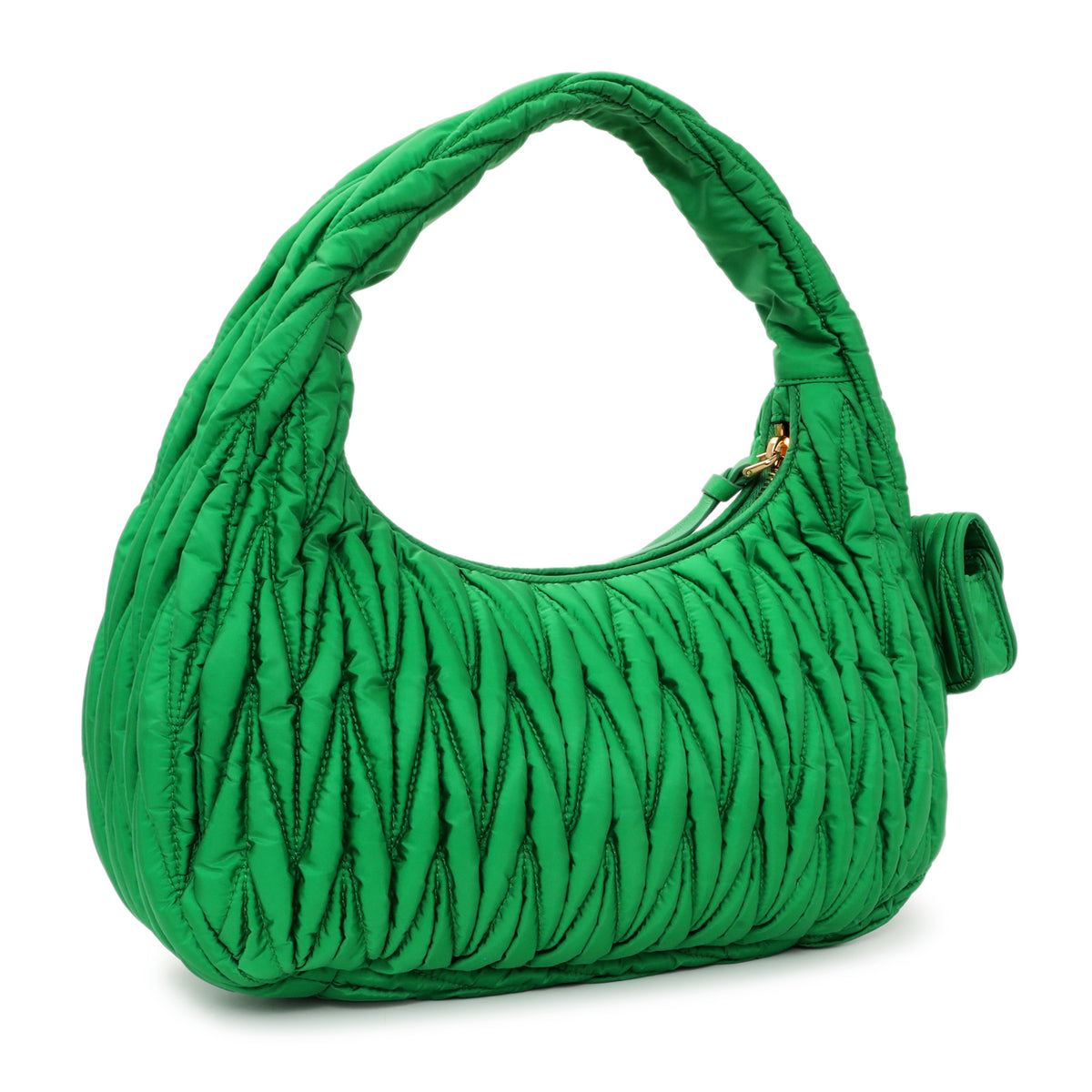 Miumiu Green Wander Matelasse Hobo Bag Handbags Miu Miu