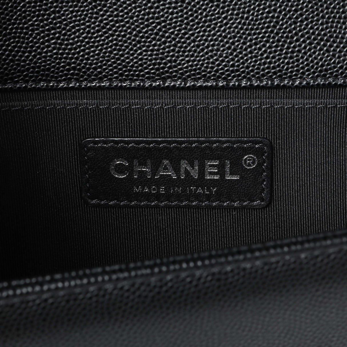 Chanel Black Quilted Caviar Medium Boy Flap Handbags Chanel