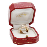 Cartier 18K Rose Yellow White Gold Large Trinity Ring