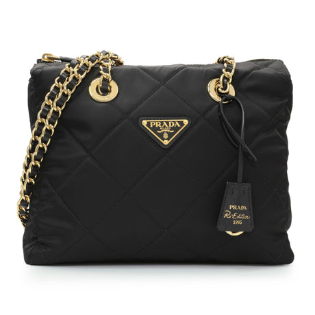 Prada Black Re-Nylon Saffiano Stitched Re-Edition 1995 Shoulder Bag Handbags Prada