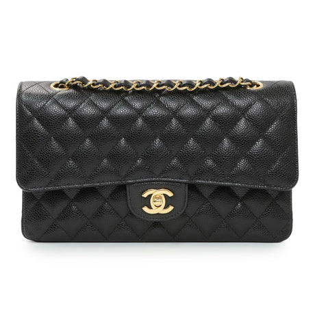 Chanel Black Caviar Medium Double Flap Handbags Chanel