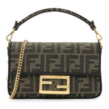 Fendi Fabric Jacquard FF 1974 Mini Baguette Handbags Fendi