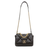 Chanel Brown Quilted Lambskin Medium Chanel 19 Flap Handbags Chanel