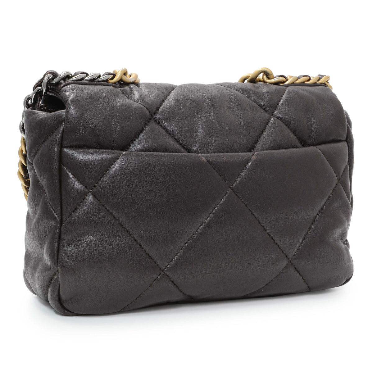 Chanel Brown Quilted Lambskin Medium Chanel 19 Flap Handbags Chanel