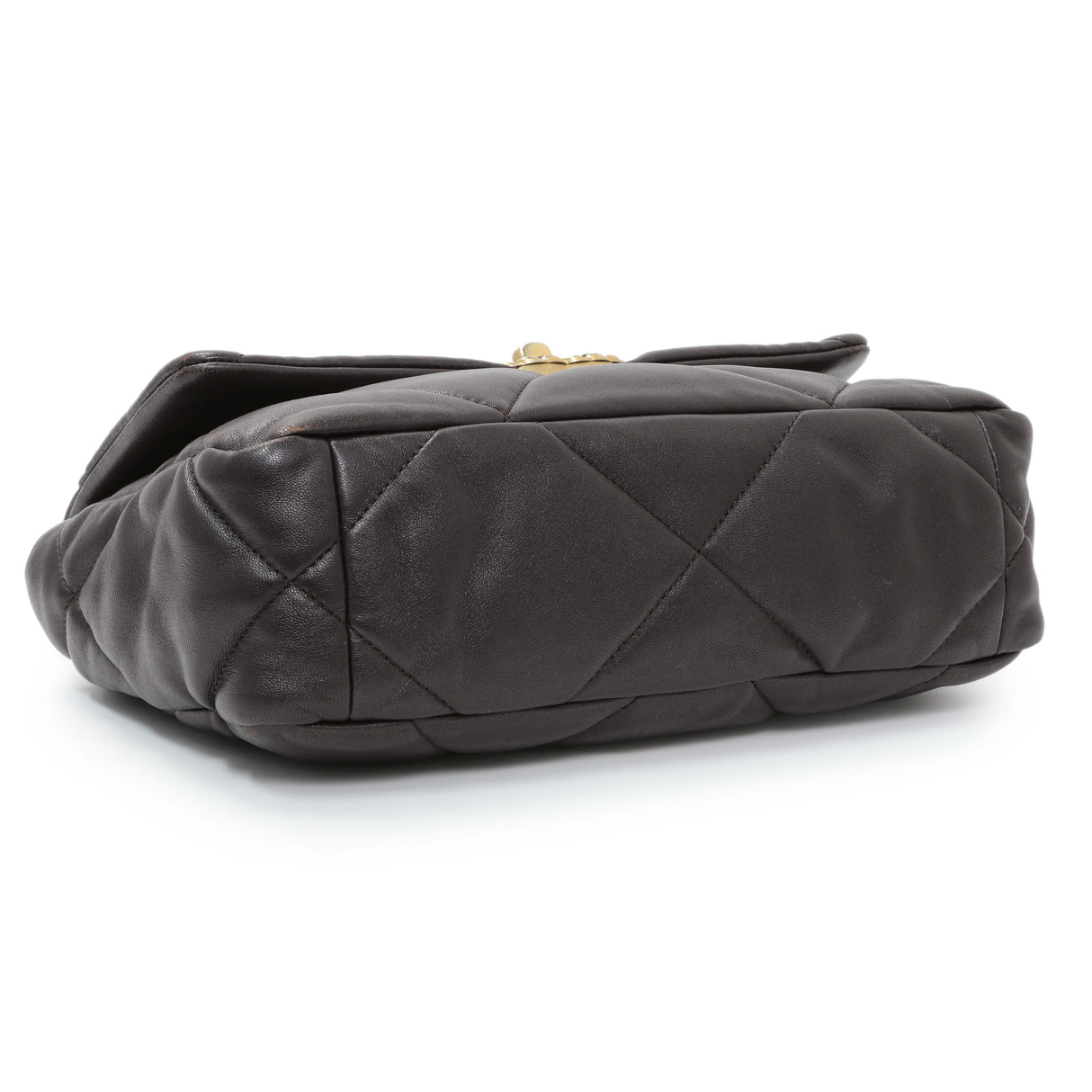 Chanel Brown Quilted Lambskin Medium Chanel 19 Flap Handbags Chanel