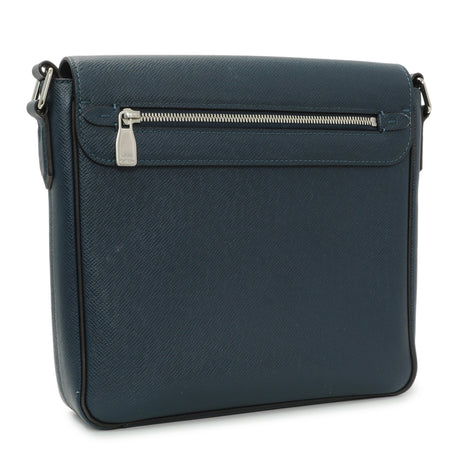 Louis Vuitton Blue Taiga Roman PM Messenger Handbags Louis Vuitton