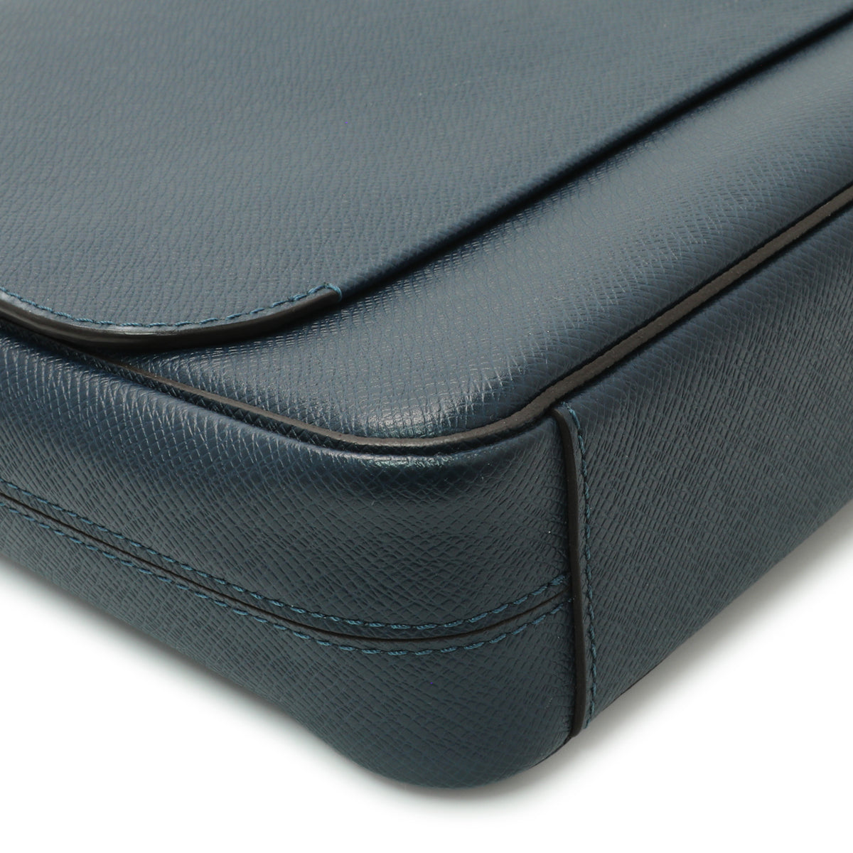 Louis Vuitton Blue Taiga Roman PM Messenger Handbags Louis Vuitton