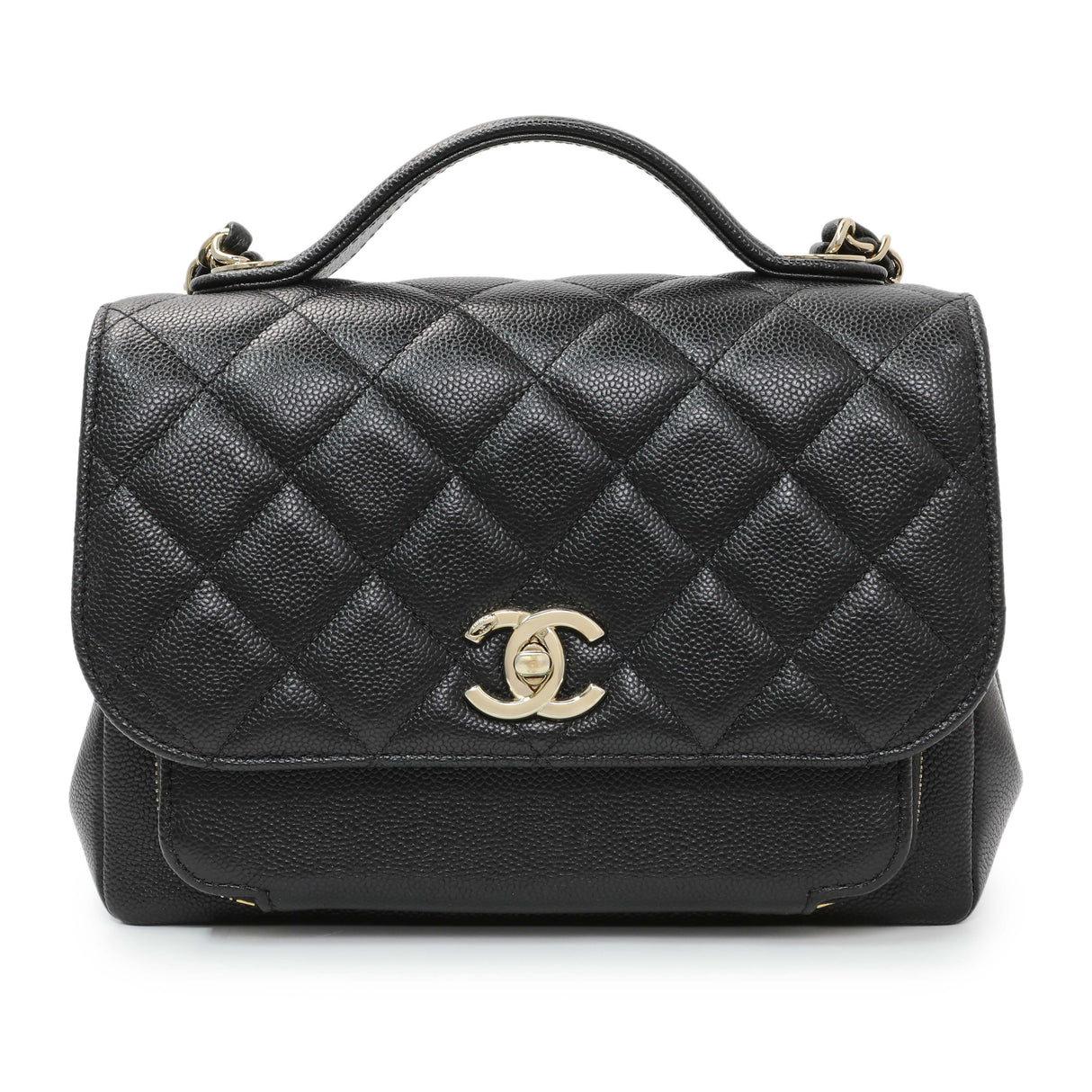 Chanel Black Caviar Medium Business Affinity Flap Handbags Chanel