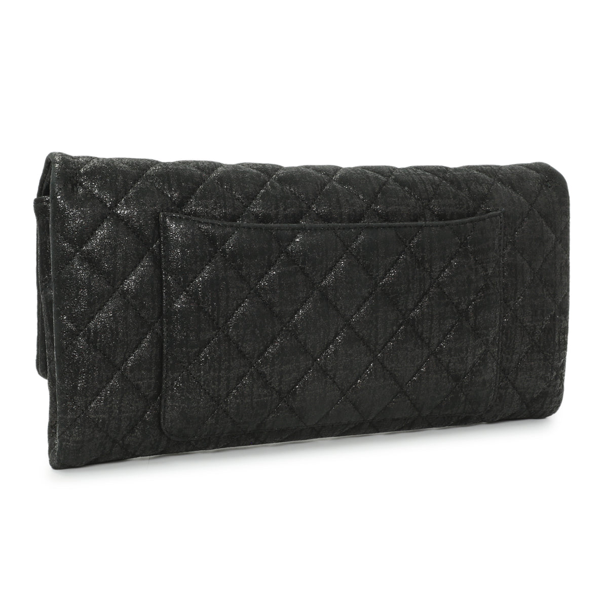 -6 items Fri Oct. 2 ⬆️- Chanel Glitter Fabric Quilted Flap Clutch With Butterfly Chain Black Handbags Chanel