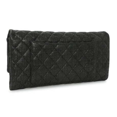 -6 items Fri Oct. 2 ⬆️- Chanel Glitter Fabric Quilted Flap Clutch With Butterfly Chain Black Handbags Chanel