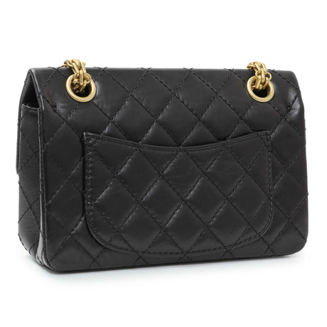 Chanel Black Quilted Aged Calfskin 2.55 Reissue Flap 224 Handbags Chanel