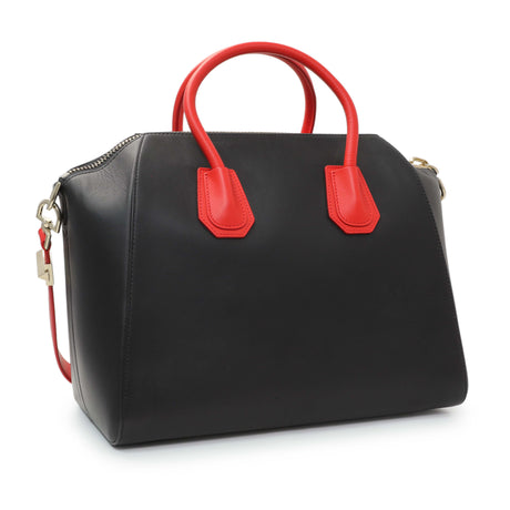 Givenchy Black Red Calfskin Medium Antigona Tote Handbags Givenchy