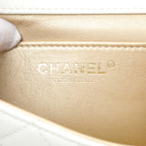 Chanel White Small Chic Pearls Flap Crossbody Bag Handbags Chanel