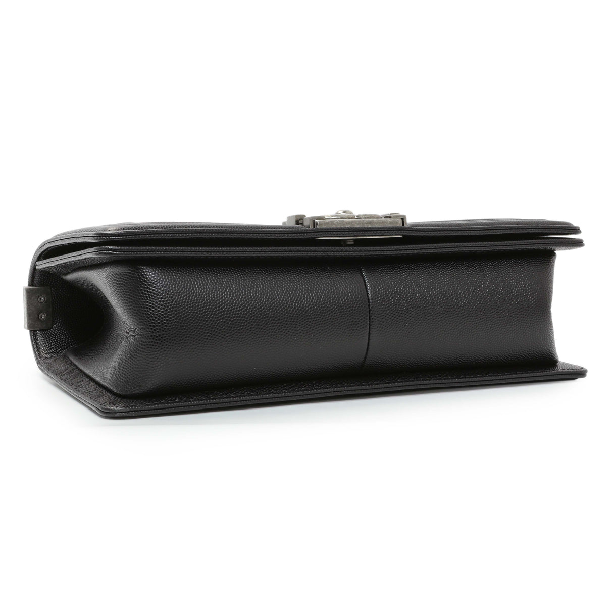 Chanel Black Quilted Caviar Medium Boy Flap Handbags Chanel