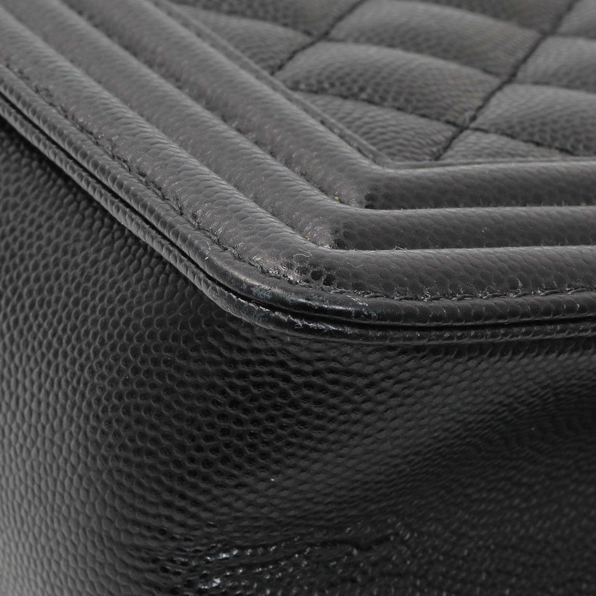 Chanel Black Quilted Caviar Medium Boy Flap Handbags Chanel