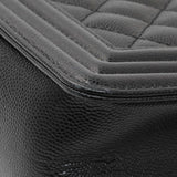 Chanel Black Quilted Caviar Medium Boy Flap Handbags Chanel