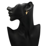 18K Yellow Gold Heart Drop Earrings Fine Jewellery Modaselle