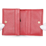 Gucci Red Pebbled Calfskin Marmont Card Wallet Handbags Gucci