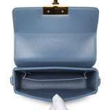 Christian Dior Blue Smooth Calfskin Montaigne 30 Box Shoulder