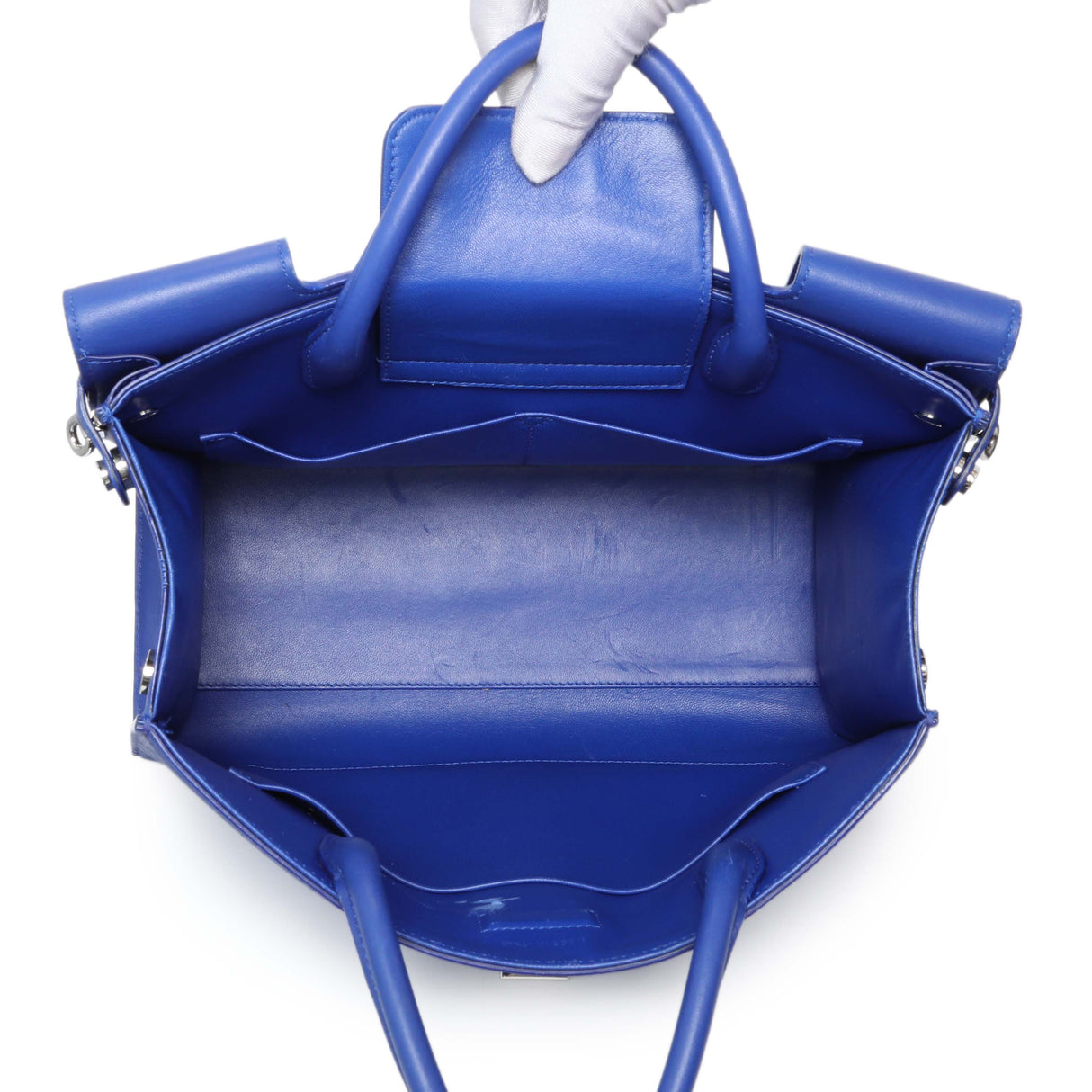 Christian Dior Blue Bullcalf Medium Diorever Flap Handbags Christian Dior