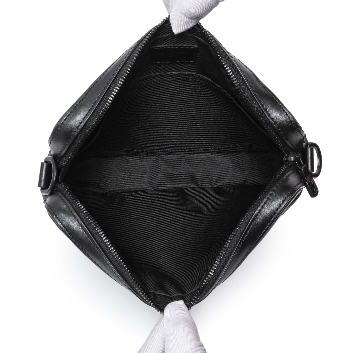 Louis Vuitton Black Calfskin Monogram Shadow Duo Messenger Handbags Louis Vuitton