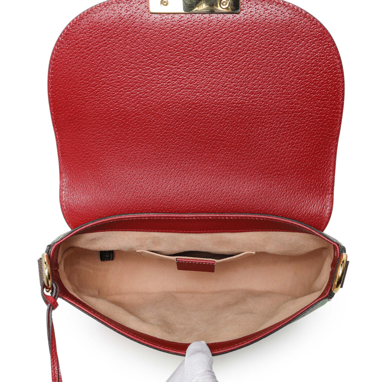 Gucci GG Supreme Monogram Tian Web Medium Padlock Messenger Shoulder Bag Handbags Gucci