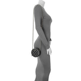 Chanel Black Quilted Caviar Round Clutch With Chain Handbags Chanel