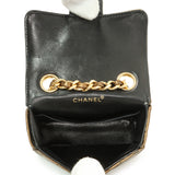 Chanel Metallic Bronze Quilted Micro Flap Bag Charm Accessories Chanel
