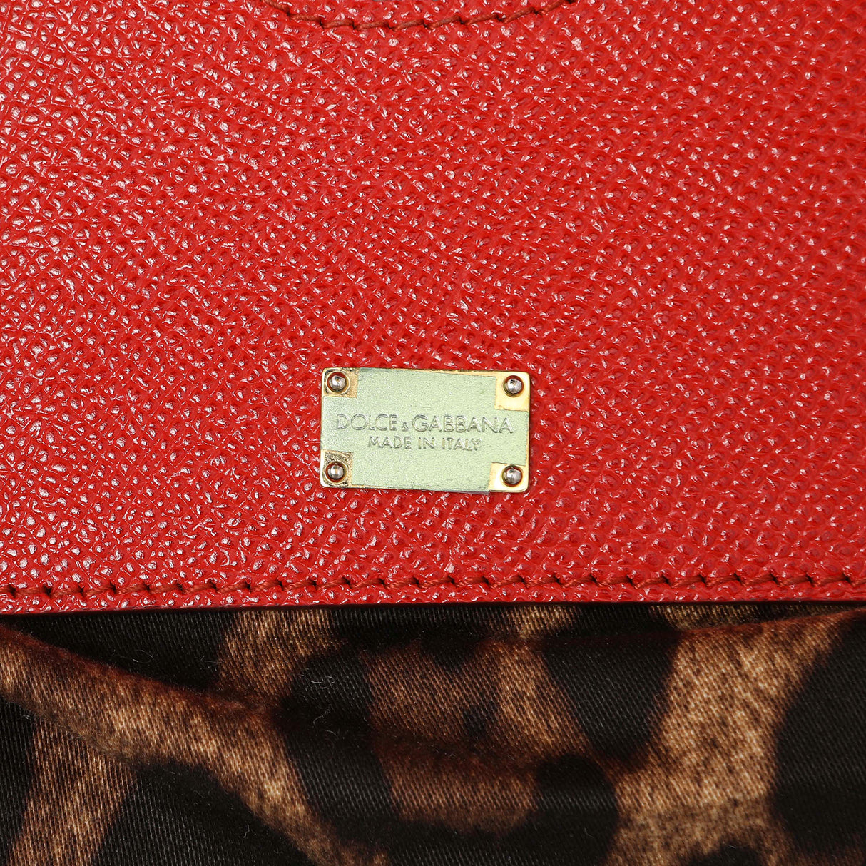 Dolce & Gabanna Red Calfskin Medium Miss Sicily