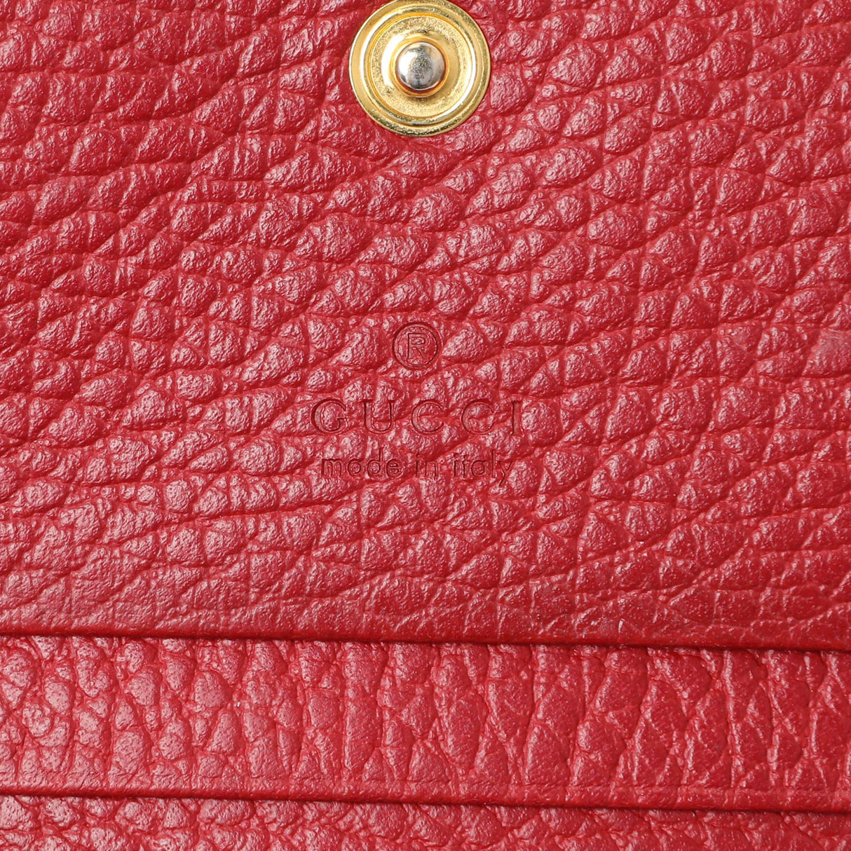 Gucci Red Pebbled Calfskin Marmont Card Wallet Handbags Gucci