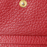 Gucci Red Pebbled Calfskin Marmont Card Wallet Handbags Gucci