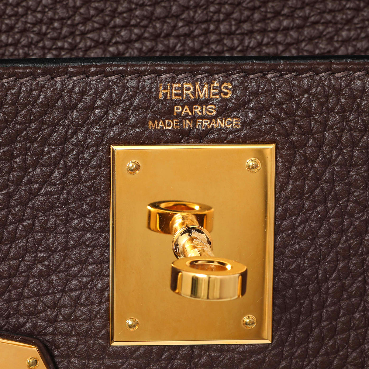 Hermes Chocolate Togo Kelly Retourne 28