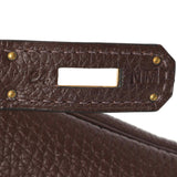 Hermes Chocolate Togo Kelly Retourne 28