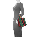 Gucci Green Canvas Web Small Interlocking G Tote Handbags Gucci