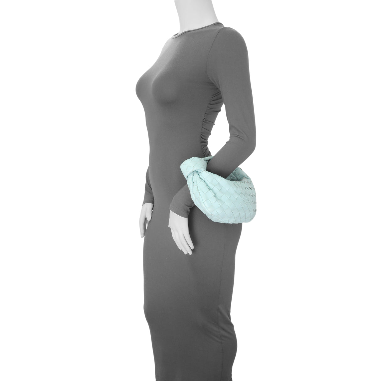 Bottega Veneta Light Blue Nappa Intrecciato Mini Jodie Handbags Bottega Veneta
