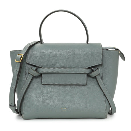 Celine Arctic Blue Grained Calfskin Nano Belt Bag Handbags Celine