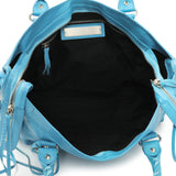 Balenciaga Bleu Azur Clair Agneau Classic Silver Hardware City Handbags Balenciaga