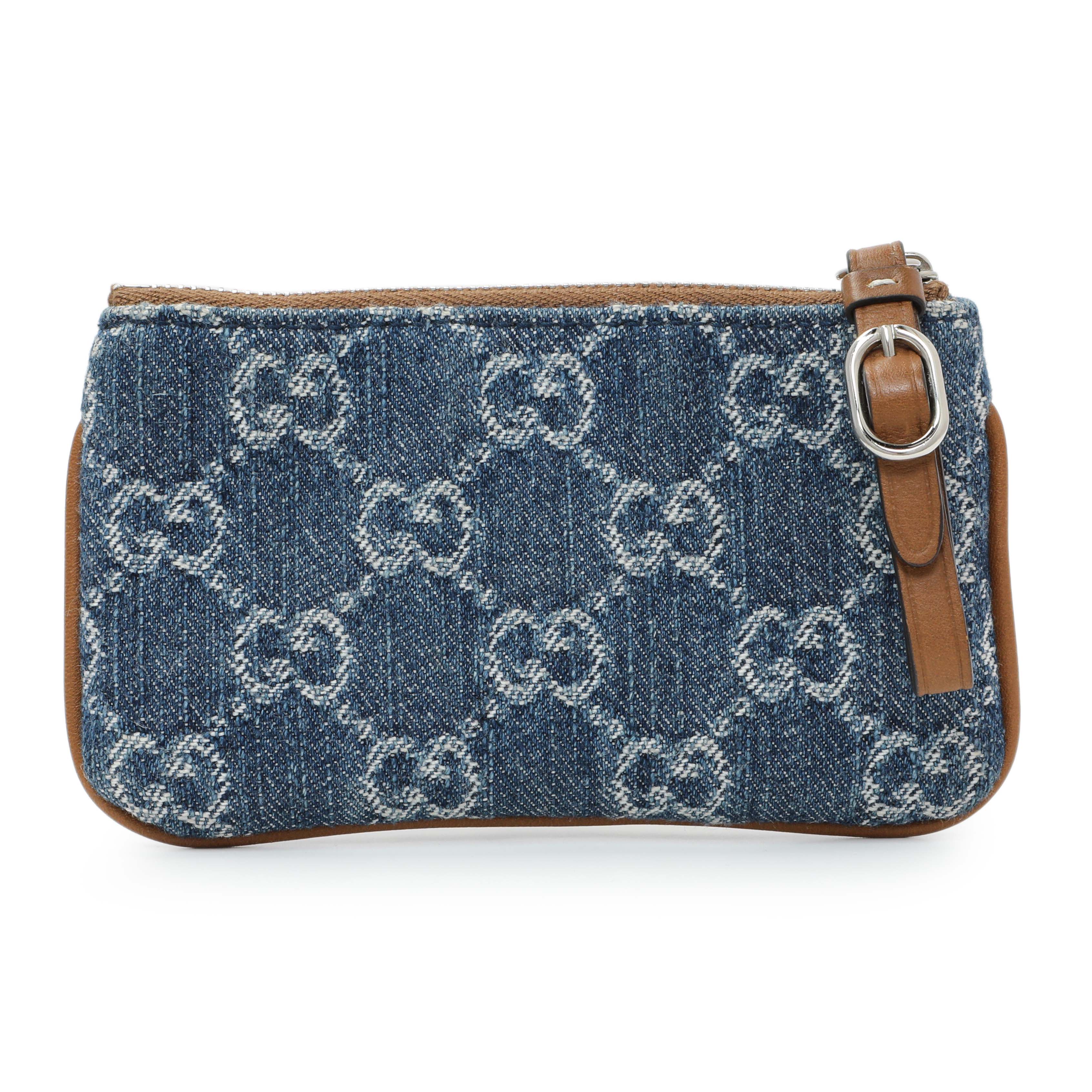 Gucci Blue Monogram Denim Key Pouch – Modaselle
