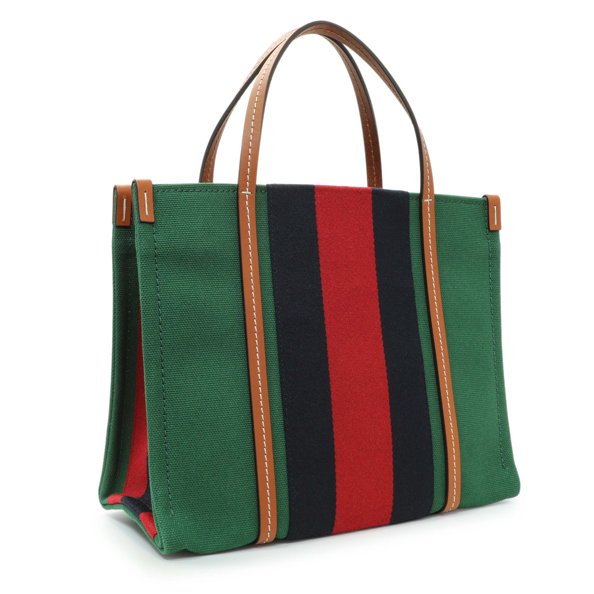 Gucci Green Canvas Web Small Interlocking G Tote Handbags Gucci