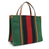 Gucci Green Canvas Web Small Interlocking G Tote Handbags Gucci