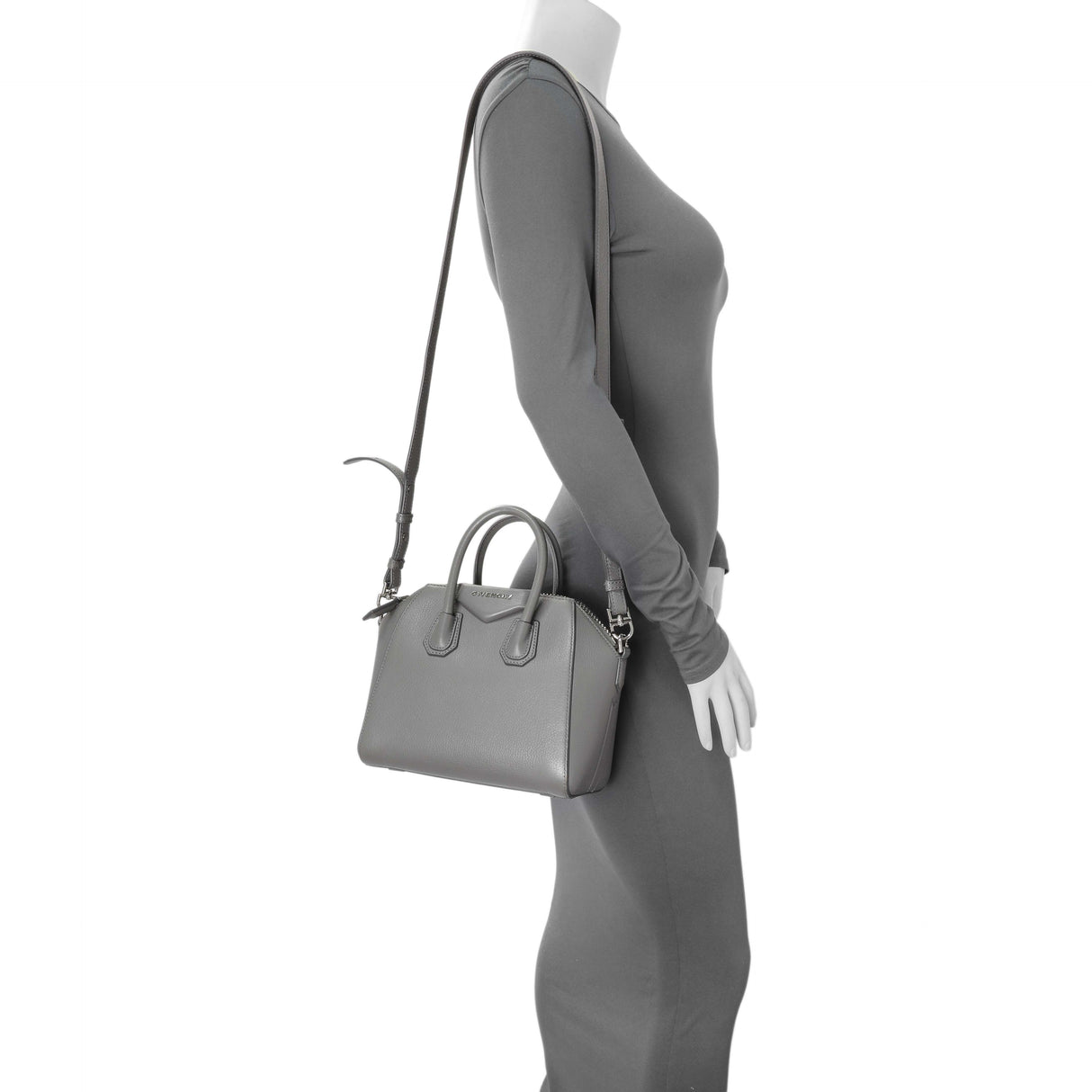 Givenchy Grey Sugar Goatskin Antigona Mini Handbags Givenchy